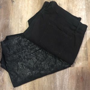 2 Pairs for the price of 1! Black Jeggings